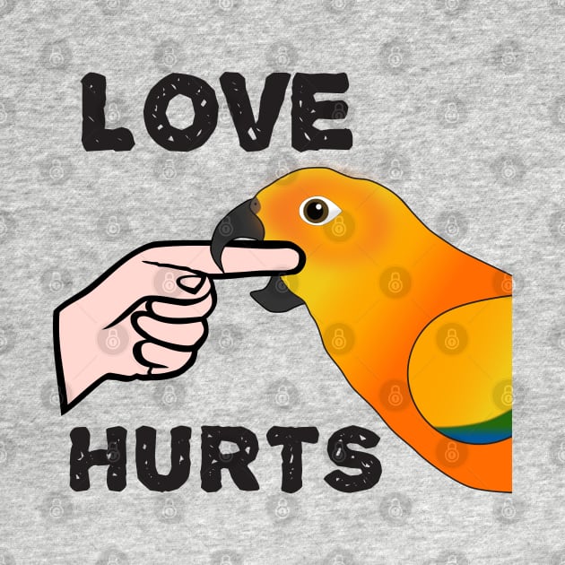 Love Hurts Sun Conure Parrot Biting by Einstein Parrot